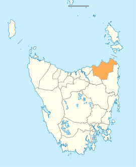 Map showing Dorset LGA in Tasmania