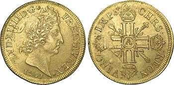 A photograph of a gold coin