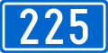 Croatian D225 road shield