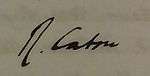 Signature of Dr Richard Caton