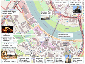 map of central Dresden