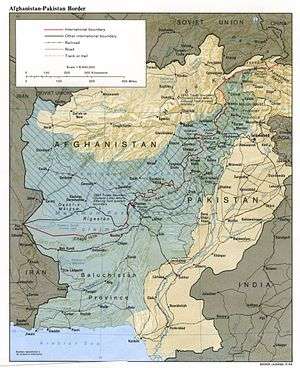 Map of Afghanistan and Pakistan