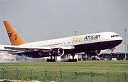  East African Safari Air's Boeing 767 300 ER 'Elizabeth' Lands In Ibiza Spain