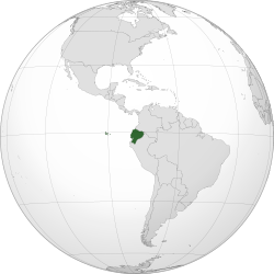 Map showing Ecuador
