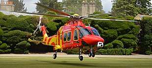 One of the current aircraft in use by Essex & Herts Air Ambulance, an Agusta Westland 169.