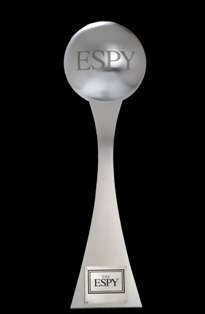 A picture depicting the Jimmy V Award Trophy