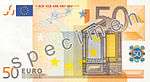 50 euro note of the 2002-2017 series (Obverse)