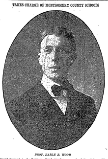Photo of Earle B. Wood from The Baltimore Sun. August 1, 1906. Page 10.