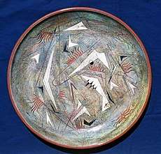 Ashtray by Karl Martz 1947 depicting a nude woman