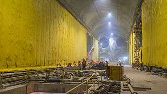 A tunnel cavern for the MTA's East Side Access railroad expansion project