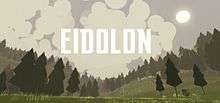 Eidolon's cover art depicts stylized wooded hills with the title superimposed.