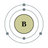 Boron's electron configuration is 2, 3.