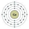 Germanium's electron configuration is 2, 8, 18, 4.