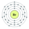 Bromine's electron configuration is 2, 8, 18, 7.