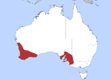 Southwestern Western Australia and southeastern South Australia