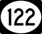 Route 122 marker
