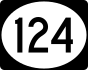 Route 124 marker