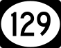 Route 129 marker