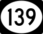 Vermont Route 139 marker