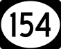 Route 154 marker