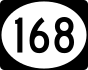 Route 168 marker