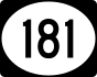 Route 181 marker
