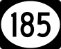 Route 185 marker