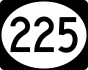 Vermont Route 225 marker