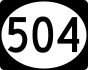 Mississippi Highway 504 marker