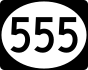 Mississippi Highway 555 marker