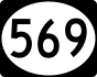 Mississippi Highway 569 marker
