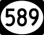 Mississippi Highway 589 marker