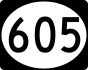 Mississippi Highway 605 marker