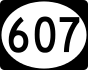 Mississippi Highway 607 marker