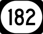 Iowa Highway 182 marker