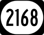 Kentucky Route 2168 marker