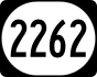 Kentucky Route 2262 marker