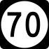 Route 70 marker