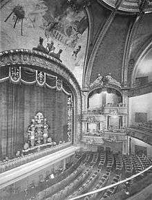 Black and white photograph of the front of the Eltinge Theatre