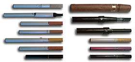 Various different types of e-cigarettes.