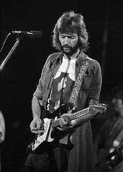 Eric Clapton performing in 1975.