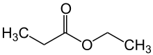 Skeletal formula of Ethyl Propionate