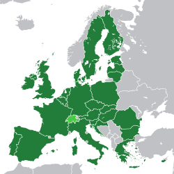 Map indicating the members of the European Atomic Energy Community