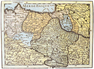 Euskal Herriko mapa, A. H. Jaillot-ek egina (XVIII. mendea)
