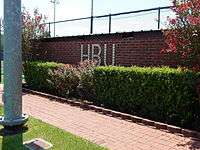 Exterior view at left field entrance of Husky Field - Softball