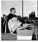 Franklin D. Roosevelt speaking at Queen's University.