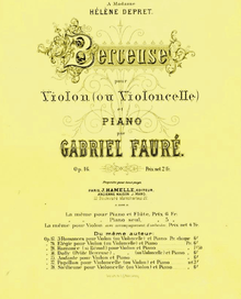 front of musical score with ornate lettering