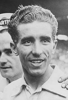 Federico Bahamontes wearing a cycling jersey