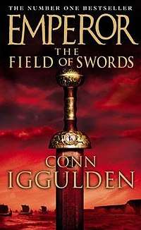 The U.K. Book Cover of the Novel "The Field Of Swords".