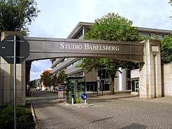 Babelsberg Studio near Berlin gate with pedestrian island